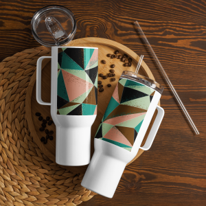 Travel mug with a handle