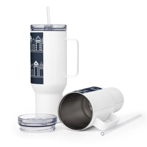 Travel mug with a handle