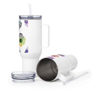 Travel mug with a handle