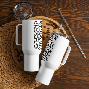 Travel mug with a handle