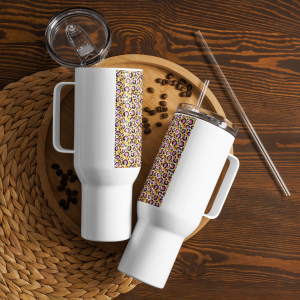 Travel mug with a handle