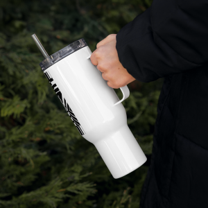 Travel mug with a handle