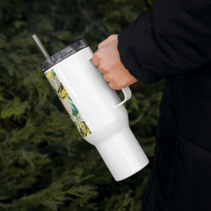 Travel mug with a handle