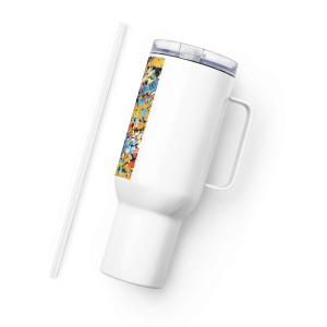 Travel mug with a handle