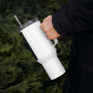 Travel mug with a handle