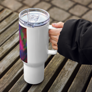 Travel mug with a handle