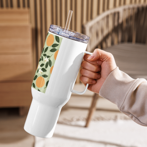 Travel mug with a handle