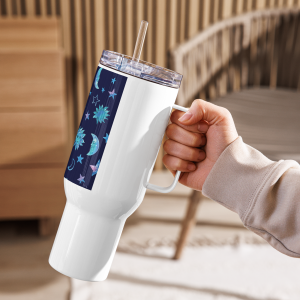 Travel mug with a handle