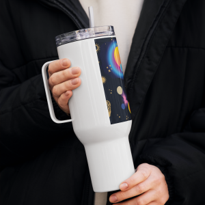 Travel mug with a handle